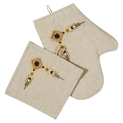 Gift set K-428 with Ethno embroidery mitten and glove TM Yaroslav